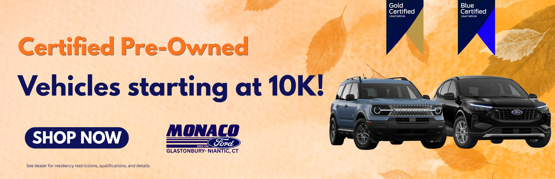 Pre-Owned Vehicles at Monaco Ford starting at 10k!