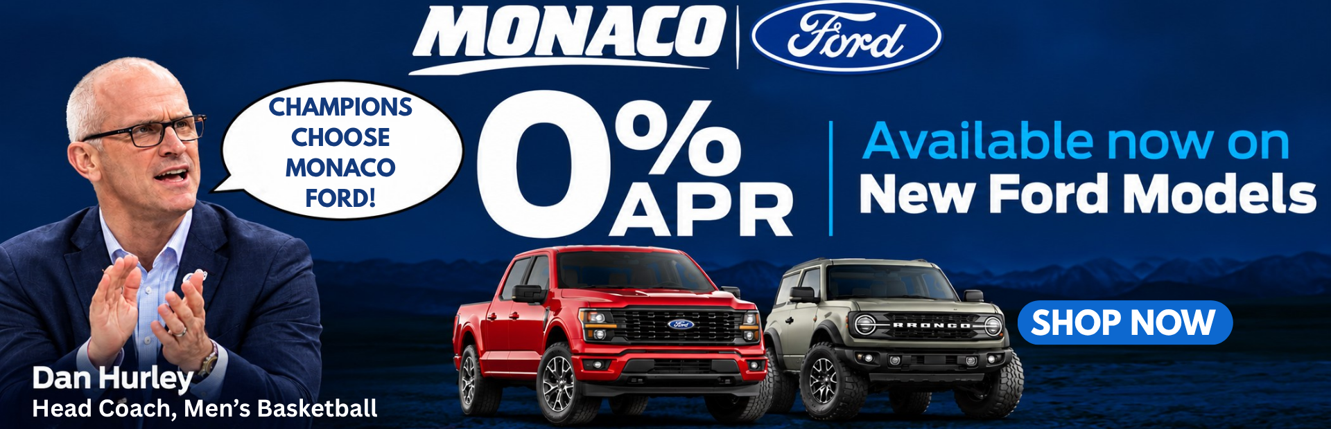 Dan Hurley Chooses Monaco Ford!