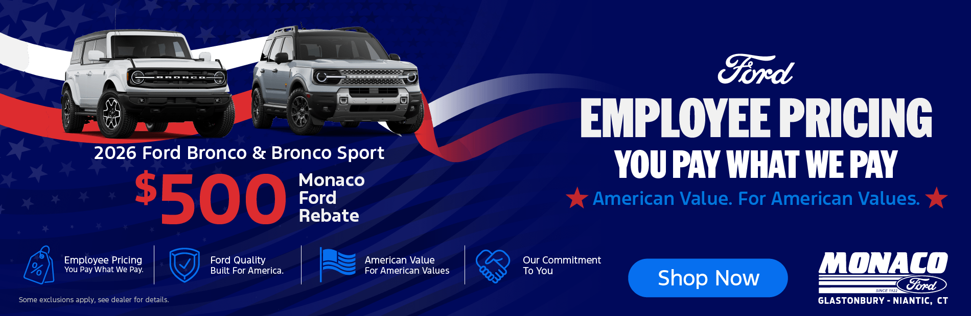 Ford Bronco and Bronco Sport at Monaco Ford!