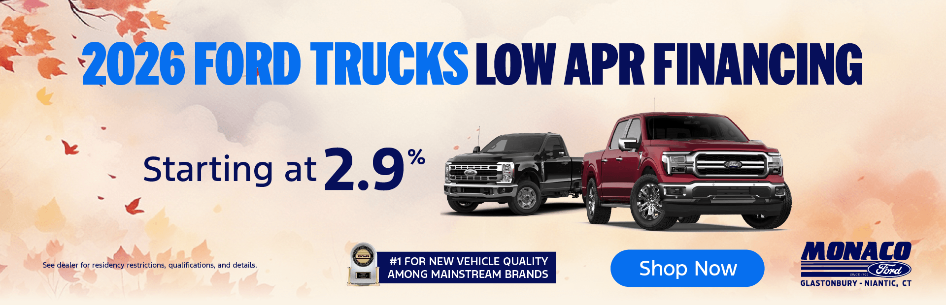 Ford Trucks Low APR Financing Starting at 2.9%!