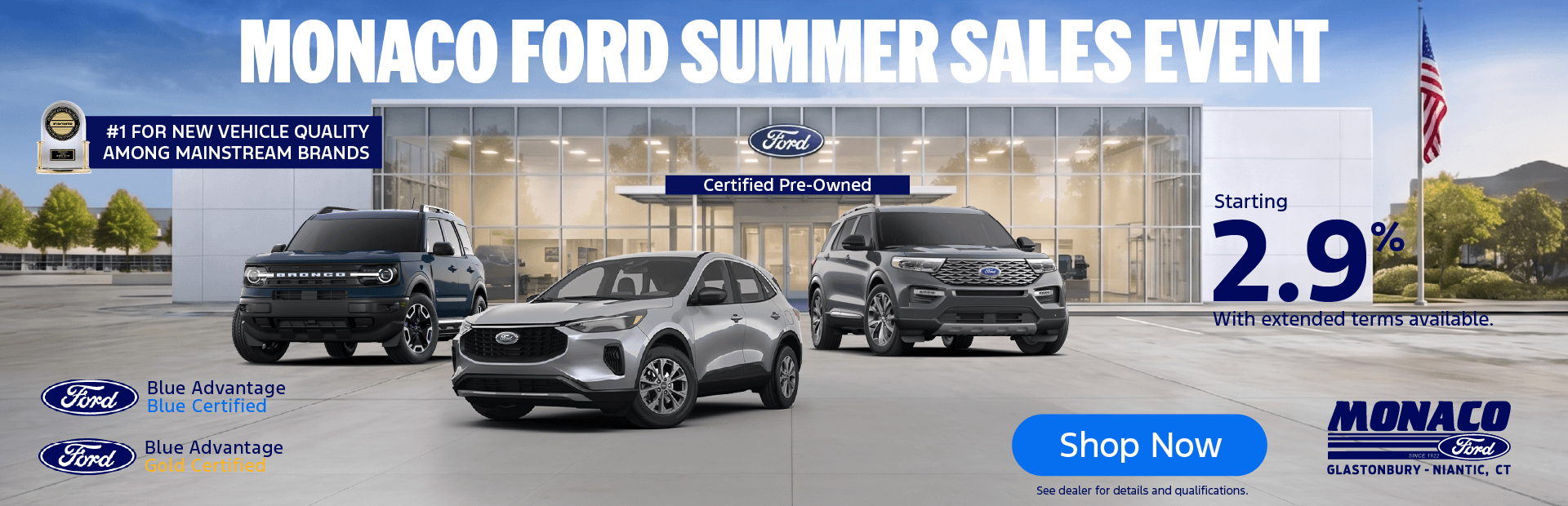 Certified Pre-Owned Vehicles at Monaco Ford!